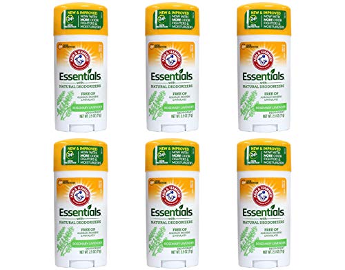 Arm & Hammer Essentials Natural Deodorant, Fresh, 2.5 Oz (Pack of 6)