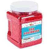 Red Sprinkles - 1.6 Pounds - Bulk Red Jimmies Sprinkles - Red Christmas Sprinkles for Cake Decorating - Dessert Toppings for Ice Cream, Cupcakes, Cookies, Cake Pops