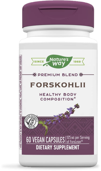 Nature's Way Forskohlii Standardized to Forskolin, Supports Healthy Body Composition*, 60 Vegan Capsules