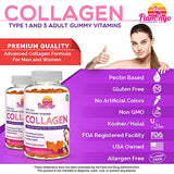 Collagen Gummies- Natural Marine Collagen for Women, and Men- Collagen Supplements for Skin Joint, Hair, Nails- Hydrolyzed Type 2 & 1 3- Replace Pills and Powders - No Gelatin, Kosher, Halal- 100 Ct.