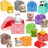 Learning Toys for 1,2,3 Year Old Toddlers, 20Pcs Farm Animals Toys Montessori Counting, Matching & Sorting Fine Motor Games, Christmas Birthday Easter Gift for Baby Boys Girls Age 12-18 Months