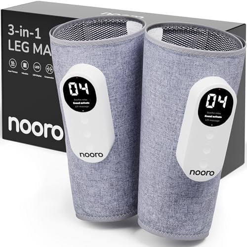 nooro 3-in-1 Leg Massager - Advanced System - Support for Legs and Feet Discomfort, Helps with Muscle Stiffness, Stimulates Natural Calf Wellness
