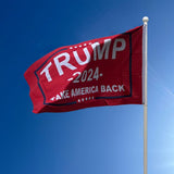 Trump 2024 Flag 6X10FT, Take America Back Trump Outdoor Polyester Flags, Double Stitched Trump Flags with Brass Grommets and Stronger Header. (6X10)