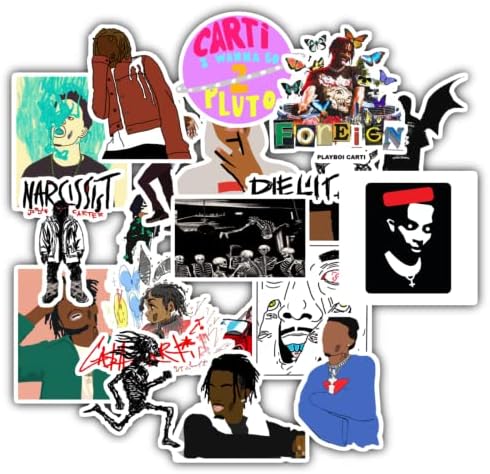 20 Pcs Stickers Packs Cartis Aesthetic of Decal Playbois Vinyl Colorful Sticker Waterproof for Water Bottle Computer Laptop Luggage Phone Car Skateboard Bumper