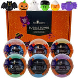 Spooky Bath Bombs for Kids with Surprise Inside, 6 Kids Bath Bombs with Spooky Bath Toys, Gentle and Kids Safe, USA Made, Halloween Gifts for Kids by Two Sisters