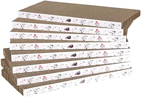 8 Packs in 1 Cat Scratch Pad, Cat Scratcher Cardboard,Reversible,Durable Recyclable Cardboard, Premium Scratch, Suitable for Cats to Rest, Grind Claws and Play