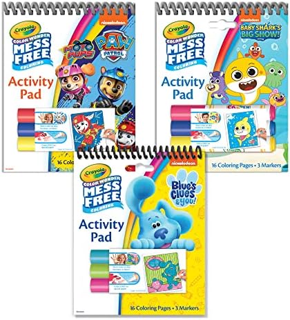 Crayola Nickelodeon Color Wonder Bundle (3 Pack), Mess Free Coloring Set for Kids, Activity Pads & Markers, Gifts for Toddlers, 3+