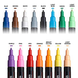 15 Posca Paint Markers, 5M Medium Posca Markers Set with Reversible Tips of Acrylic Paint Pens | Posca Pens for Art Supplies, Fabric Paint, Fabric Markers, Paint Pen, Art Markers