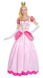 Princess Peach Costume Women Halloween Cosplay Adult Pink Dress Outfit XL