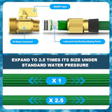 GHOSE Expandable Garden Hose with 10 Function Nozzles, New Water Hose with 50 Layers Innovative Nano Rubber, 3/4" Solid Brass Fittings 100 FT