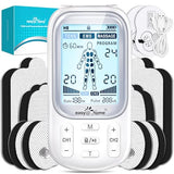 Easy@Home Electronic TENS Unit: Pain Relief Therapy - EMS Pulse Massager Rechargeable Machine - Dual Channel 24 Modes 20 Intensities 16 Pads TENS and Powered Muscle Stimulator EHE020