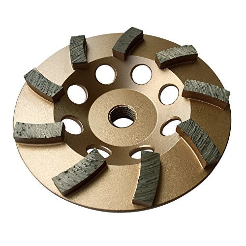 4.5" Diamond Grinding Wheels for Concrete or Masonry, 9 Turbo Segments, #30/40 Grit, Medium Bond, 5/8"-11 Arbor
