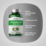 Piping Rock Artichoke Extract Capsules 8000mg | 200 Count | Non-GMO, Gluten Free Supplement