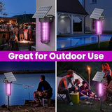 Solar Bug Zapper Outdoor 2 Pack, Garden Mosquito Zapper Waterproof & Cordless & Rechargeable & Auto On/Off，Flying Insect Zapper Mosquito Killer Lamp Mosquito Catcher Decorative Light for Patio