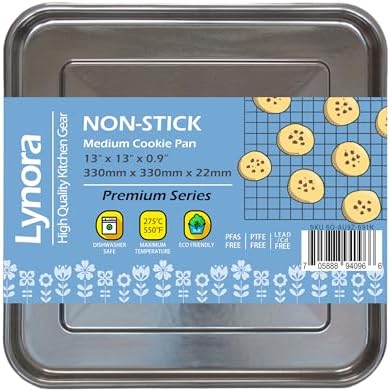 13" x 13" Square Baking Pan, Non-Stick Cookie Sheet for Ninja Foodi Air Fry Oven, 13" Premium Series Enamel Baking Tray for Toaster Oven, Replacement Liner