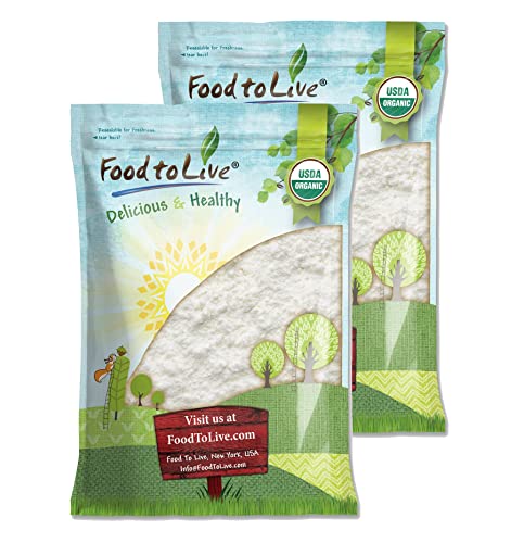 Food to Live Organic Coconut Milk Powder, 14 Pounds – Non-GMO, Dehydrated Fresh Coconut Milk, Pure, Unsweetened, Vegan, Bulk. Dairy Free, Keto-Friendly. Plant-Based Creamer. Contains Maltodextrin