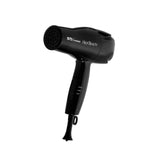 Hot Beauty 1875 Ceramic Hair Dryer, Powerful Fast Drying, Multi-Setting with Comb Attachment, Additional Detangler Included, Slide Bar Switch, Compact for Home & Travel (Black)