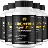 VIVE MD Emperor's Vigor Tonic Mens Health Supplement Male Endurance Pill Energy Supplement Natural Men Tonic For Stamina Vitamins Mens Fitness Supplements Mens Energy Vitamins Natural Diet Supplement (5 Pack)