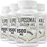 Liposomal Calcium AKG Supplement 1500 MG (Alpha-Ketoglutaric Acid), High Absorption, More Effective Than AAKG, Ca AKG for Longevity, Age Defense, Cellular Energy, Metabolic Function, 240 Softgels