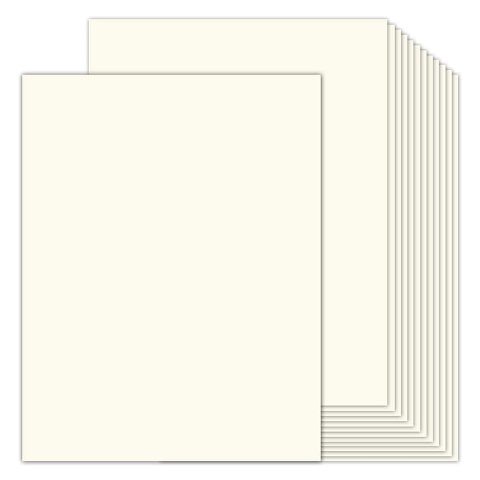 Goefun Sticker Paper 100 Sheets Cream Cardstock 8.5 x 11 Ivory Paper, Goefun Off White Card