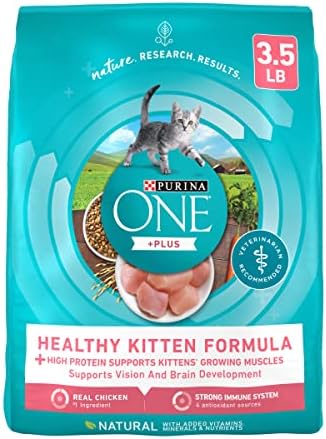 Purina ONE High Protein, Natural Dry Kitten Food, +Plus Healthy Kitten Formula - 3.5 lb. Bag