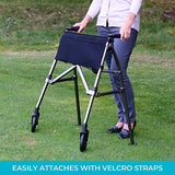 Stander 2-Pocket Organizer Pouch, Compatible with the EZ Fold-N-Go Walker and the Able Life Space Saver Walker, Black