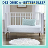 Sealy Perfect Rest Premium Firm Hypoallergenic Baby Crib Mattress & Toddler Bed Mattress, Waterproof Baby Mattress, 150 Coils, Air Quality Certified, Made in USA, 52"x28"