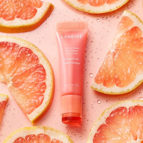 LANEIGE Lip Glowy Balm Grapefruit: Hydrate, Glossy, Lightweight, Moisturize & Tint with Shea Butter