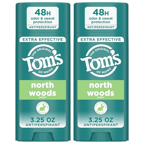 Tom’s of Maine North Woods Antiperspirant for Men and Women, With Recycled Aluminum, 3.25 oz, 2-Pack
