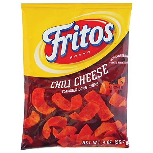Fritos Corn Chips, Chili Cheese, 2-Ounce Large Single Serve Bags (Pack of 64)