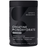 Sports Research Creatine Monohydrate - Gain Lean Muscle, Improve Performance and Strength and Support Workout Recovery - 5 g Micronized Creatine - 1.1LBS