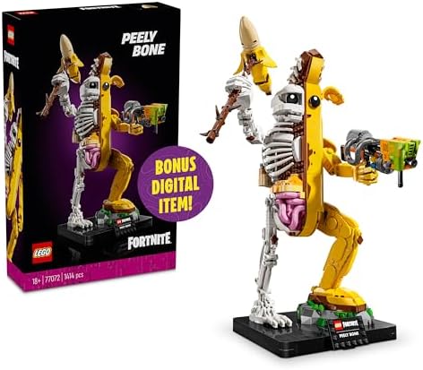 LEGO Fortnite Peely Bone - Collectible Fortnite DIY Kit for Adults, Ages 18+ - Building Set for Home Decor, Office or Bedroom - Gift Idea for Fans of Video Game - 77072