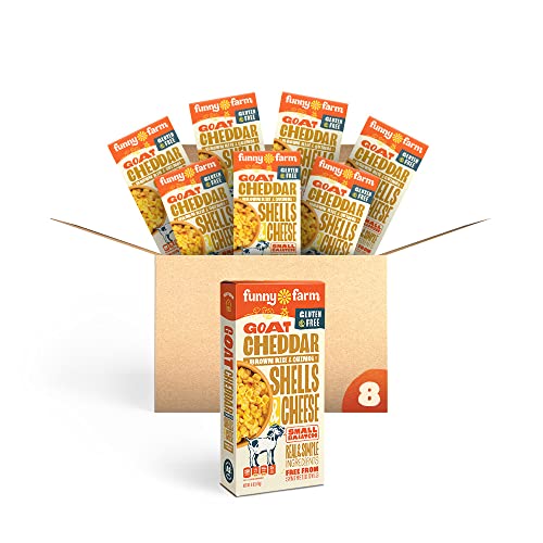 Funny Farm A2 Milk Gluten Free Macaroni and Cheese | Brown Rice & Quinoa Pasta with Cheddar Cheese Flavor - Goat Cheese Mac and Cheese Dinner Bundle | A2 Goat Milk Cheese Powder Base with Gluten-Free Noodles - Goats Milk Based Cheddar Cheese