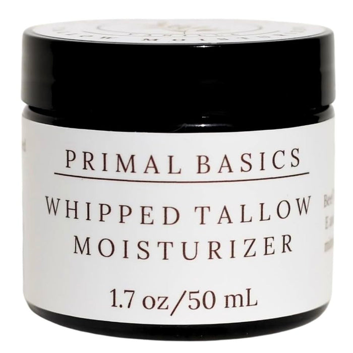 100% Grass Fed Grass Finished Whipped Vanilla Beef Tallow Moisturizer/Body Balm for Face, Body, Oily, Dry, Sensitive Skin -Contains Vitamins A, D, E, K -USA Made