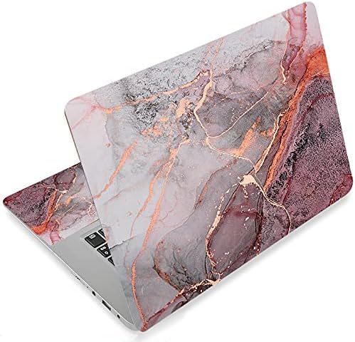 Laptop Skin Sticker Decal,13.3" 14" 15" 15.4" 15.6 inch Laptop Universal Vinyl Skin Sticker Cover,Dustproof Waterproof Reusable Art Decal Protector with Free 2 Wrist Pads (Marble 3)