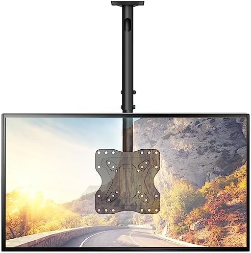 WALI TV Ceiling Mount Adjustable Bracket Fits Most LED, LCD, OLED and Plasma Flat Screen Display 23 to 43 Inch, up to 110 Lbs, Mounting Holes 200x200mm (CM2343), Black