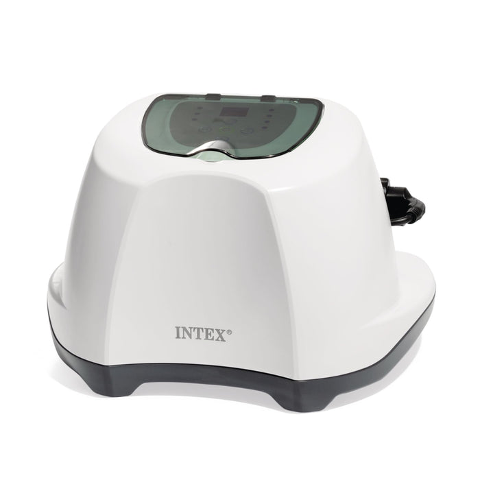 INTEX Krystal Clear Saltwater Pool Chlorine System for Above Ground Pools up to 7,000 Gallons, Pool Cleaner with Automatic Timer and Self Cleaning