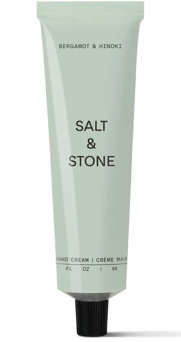 Salt & Stone Hand Cream - Bergamot & Hinoki | Hand Cream for Women & Men | Hydrates, Nourishes & Softens Skin | Restores Dry Cracked Hands | Fast-Absorbing | Cruelty-Free & Vegan (2 fl oz)