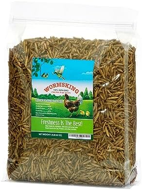 2LB Dried Black Soldier Fly Larvae, More Calcium Than Dried Mealworms, High Protein Chicken Feed, Poultry Treat, Chicken Scratch