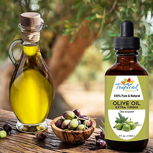 Extra Virgin Organic Olive Oil 4 oz - Cold Pressed Unrefined - Use For Face, Skin, Hair, Dry Scalp, Massage