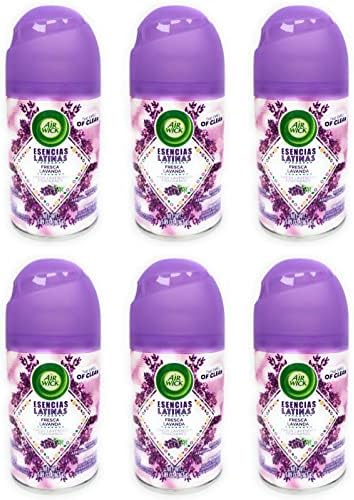 Air Wick Automatic Freshener Spray Refill, Fresh Lavender, Essential Oils, Odor Neutralization- 6 Pack, 35.34 Ounce