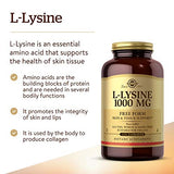 Solgar L-Lysine 1000 mg, 250 Tablets - Enhanced Absorption and Assimilation - Promotes Integrity of Skin and Lips - Collagen Support - Amino Acids - Non-GMO, Vegan, Gluten Free - 250 Servings