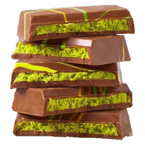 UniqBite Dubai Chocolate Bar Pistachio, Crunchy Loaded Viral Knafeh Chocolate Bar with Pistachio Cream and Kataifi, 7 oz (200gr)