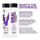 Celeb Luxury Viral Purple Colorwash, Color Depositing Shampoo with Bondfix Bond Rebuilder, Semi Permanent Hair Colour Glaze, Vegan Hair Dye, Maintains and Refreshes Bold Purple Color