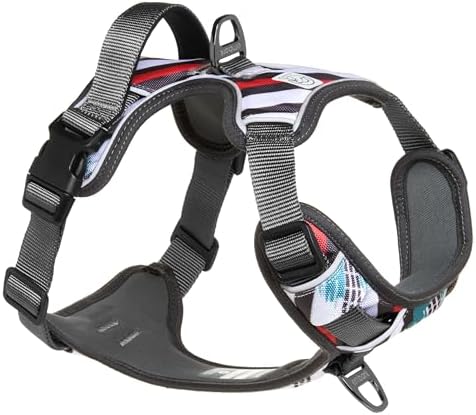 Embark Urban Dog Harness, Reflective Trim No Pull Dog Harness for Large Dogs - Military Grade Nylon, Front Clip Dog Harness with Gel Lined Handle. Soft & Padded Puppy Dog Harnesses for Any Breed