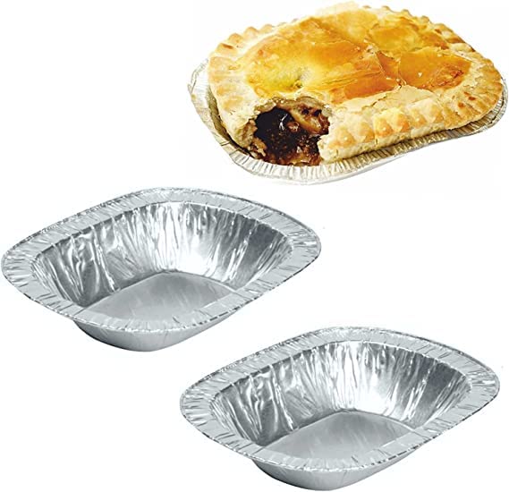 LGT Steak Pie Disposable Recyclable foil Cases Dishes tins (10)