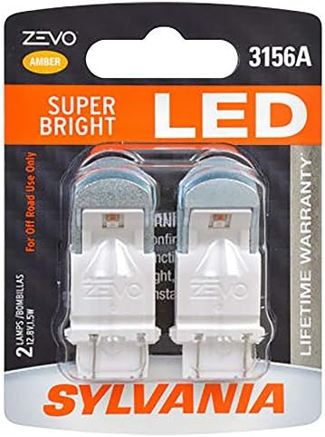 SYLVANIA - 3156 ZEVO LED Amber Bulb - Bright LED Bulb, Ideal for Park and Turn Lights (Contains 2 Bulbs)