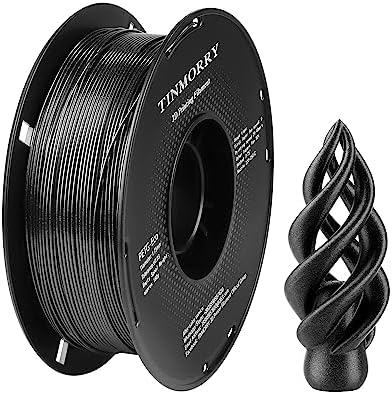 PETG Filament 1.75mm, TINMORRY PETG-ECO 3D Printer Filament, 1kg Filament (2.2lbs), Dimensional Accuracy 99% Probability +/- 0.03 mm, Sparkly Black