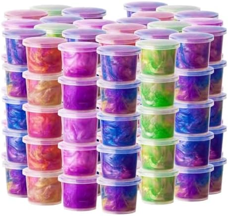 48 Packs Unicorn Galaxy Slime, Colorful Sludgy Gooey Fidget Galaxy Slime Kit for Sensory and Tactile Stimulation, Prize, Party Slime Favors,Easter Basket Stuffers