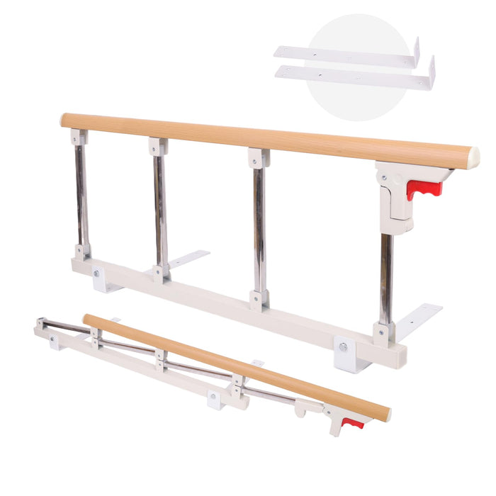 lefeke Bed Rails for Elderly Adults Safety，Folding Bedside Assist Rail Handle,Collapsible Bed Cane Bed Guard,Bed Railing for Seniors,Adjustable Bed Assist Handle for Preventing Falling Out of Bed